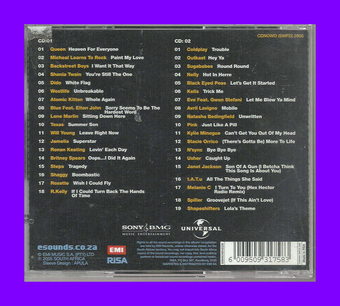 Music CD - Now That's What I Call Music - Years 1995 - 2005