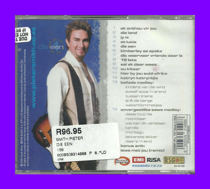 Music CD - Pieter Smith - Die Een