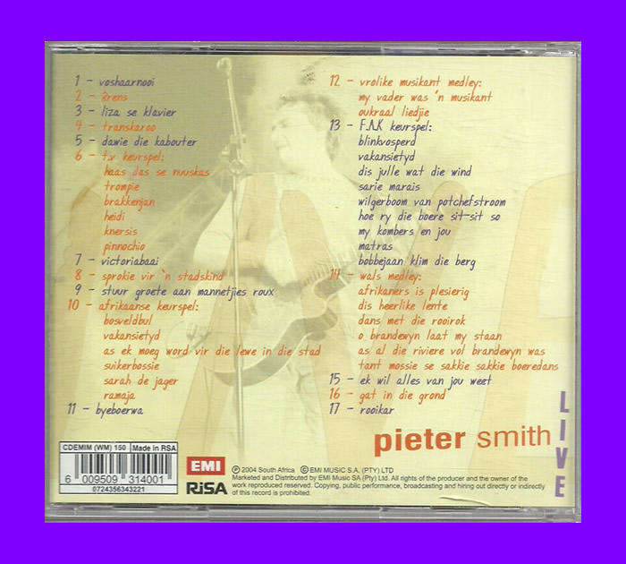Rare Music CD - Pieter Smith - Live