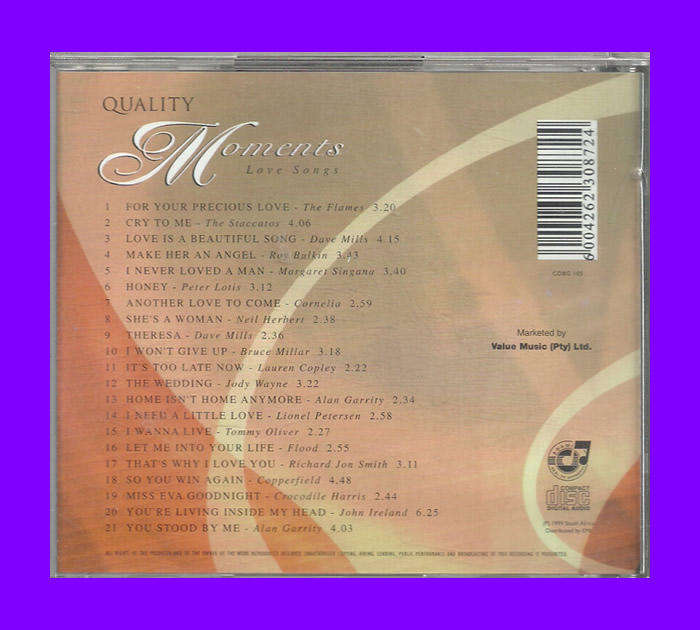 Music CD - Quality Moments - Love Songs