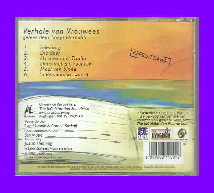 CD - Verhale Van Vrouwees - Gelees Deur Sonja Herholdt Kersuitgawe)