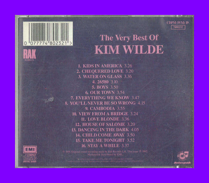 Music CD - The Very Best Of Kim Wilde