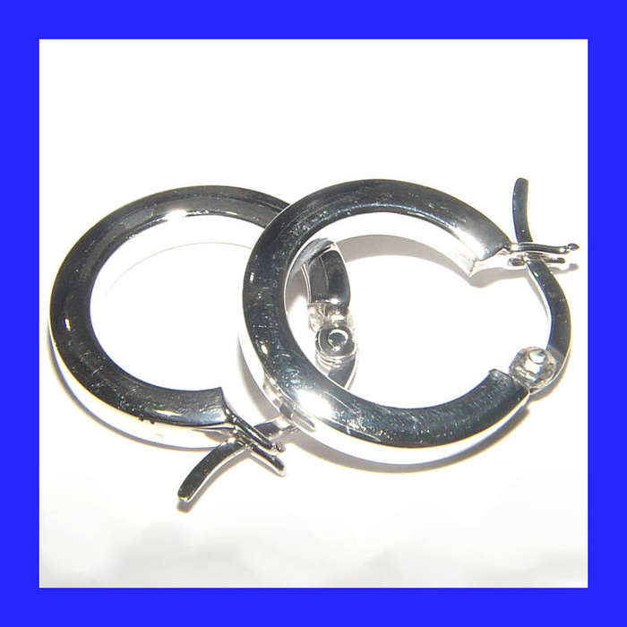 Gorgeous Hoop Earrings in Solid Sterling Silver