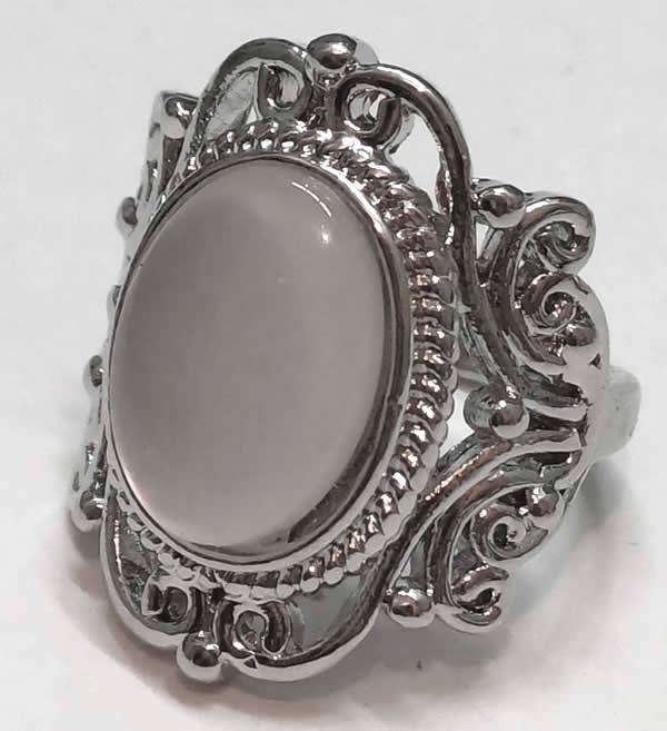 Sweet Dress Ring With Imitation Gemstone.