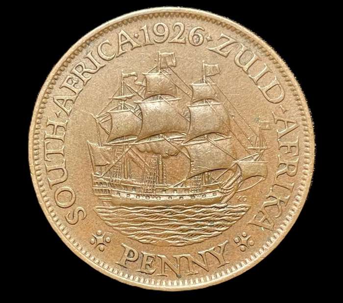 Scarce 1926 SA Union 1 penny coin - Higher grade coin