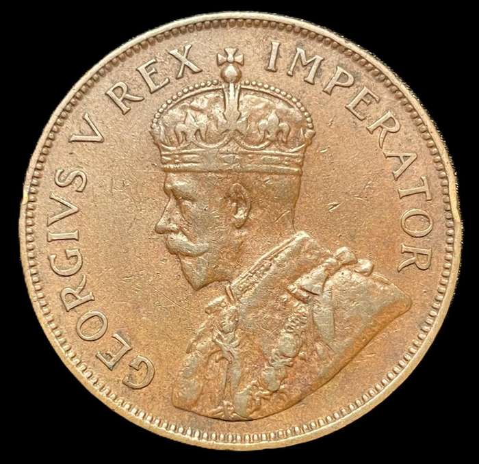 Scarce 1932 SA Union 1 penny coin