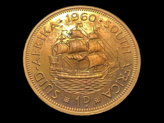 Beautiful proof 1952 SA Union 1 penny coin - Low proof mintage