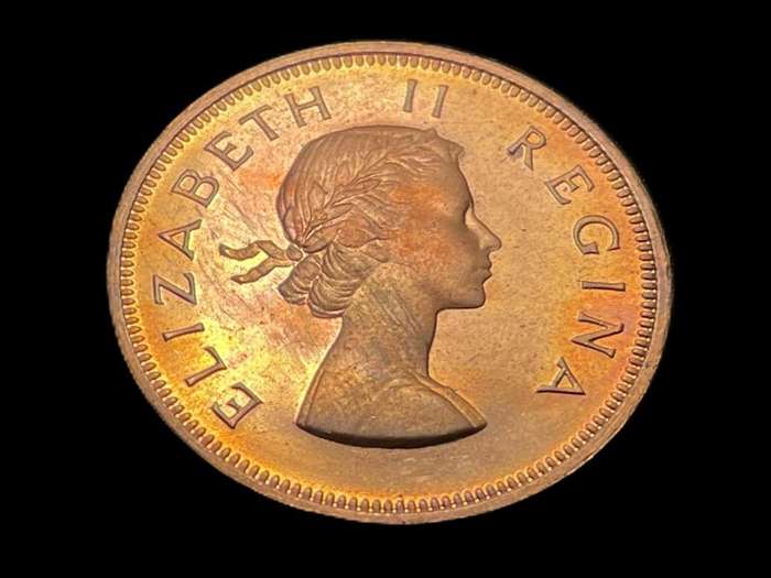 Beautiful proof 1952 SA Union 1 penny coin - Low proof mintage