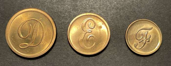 Scarce 1989 RSA Pattern coins - The 3 Brass denominations (10c, 20c, 50c) - UNC - Large D-F reverse