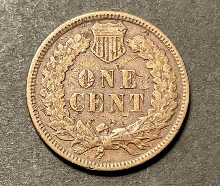 Old 1895 USA Indian Head 1 cent coin