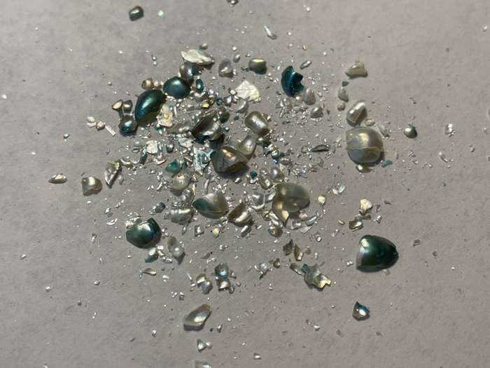 Natural freshwater pearls - Blue colour - Price is per pearl