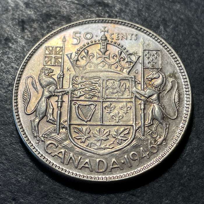 Stunning 1946 Silver 50 cent coin from Canada - Excellent condition