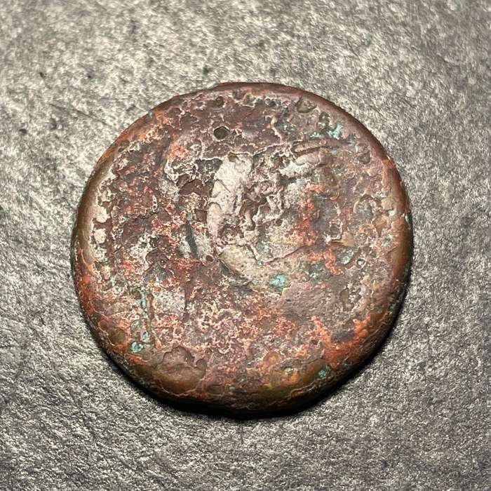 Ancient Greek 2250+ years old Bronze Obol coin - King Ptolemy IV - Minted between 246 BC and 222 BC