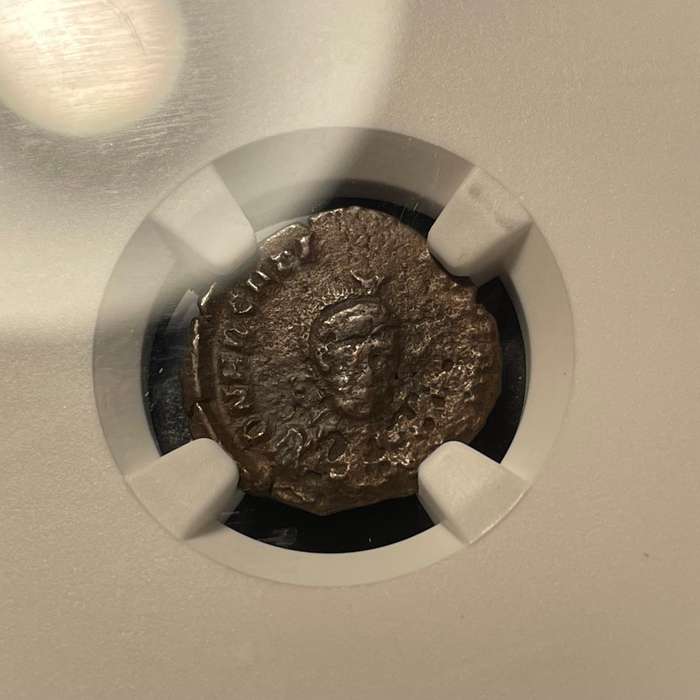 1,642 to 1,617 years old - Ancient Roman bronze Nummus coin minted under Arcadius - NGC graded