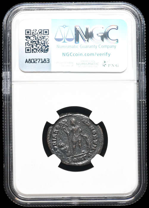 Ancient Roman Emperor Arcadius bronze coin minted between 383 and 408 AD - NGC slabbed