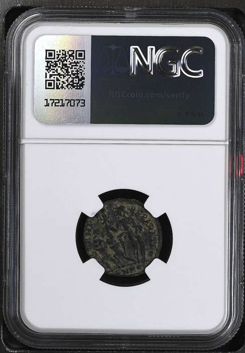 Ancient Roman Emperor Constantius II bronze coin minted between 337 and 361 AD - NGC slabbed