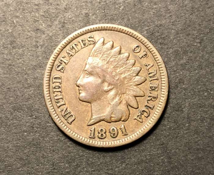 Nice 1891 USA Indian Head 1 cent coin