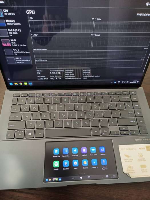 Asus ZenBook 14 UX435EG Touch Screen Intel Core i7, 16GB RAM, 512GB SSD, MX450 Graphics  Pine Grey