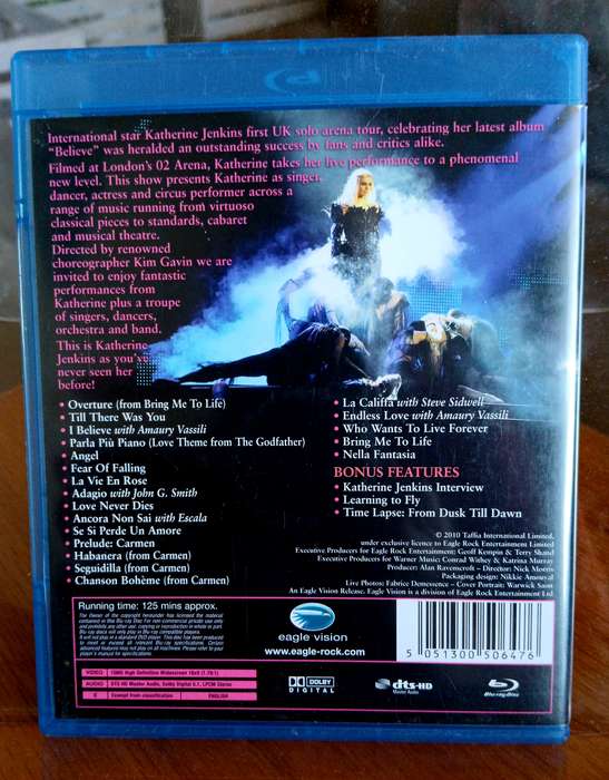 Blu-Ray disc - KATHERINE JENKINS Live from the O2
