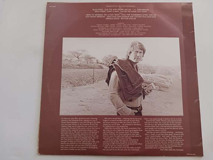 Billy Joe Shaver - Old Five and Dimers Like Me. ( Rare 1973 SA released LP,country,folk.blues.)