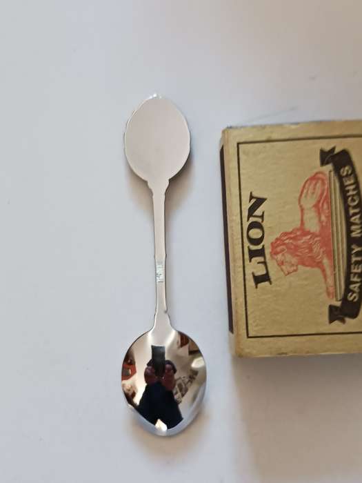 Small Stainless Steel souvenir Spoon ( Cape Town ) plus Stainless Spoon Umlalazi and old SA flag