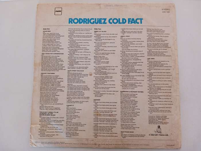 Rodriguez - Cold Fact  ( 1974 SA released LP )