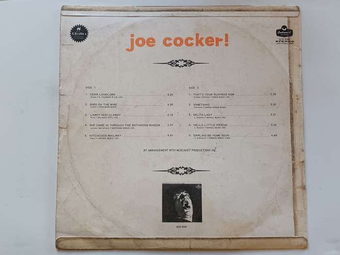 Joe Cocker - Joe Cocker !  ( Rare 1969 SA released LP )