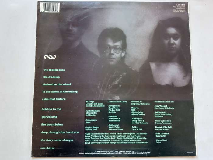 The Black Sorrows - Hold on to Me  ( 1988 SA released LP )