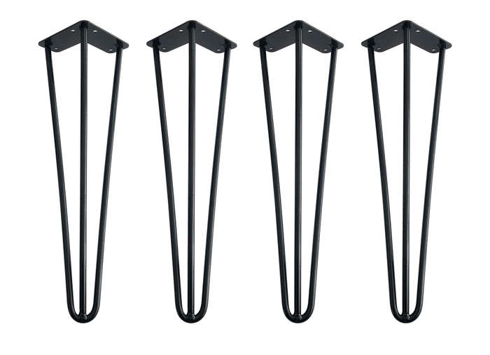 SET of 4 - 40 cm - Hairpin Leg for Coffee - Side Table - Bench- Powder Coated Black