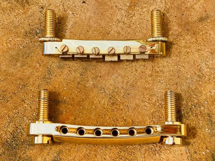Epiphone Sheraton Pro II: Bridge & Saddle (Gold Finish - Lightly Aged)