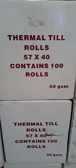 57X40 Thermal paper Roll 50gsm (100 per box)