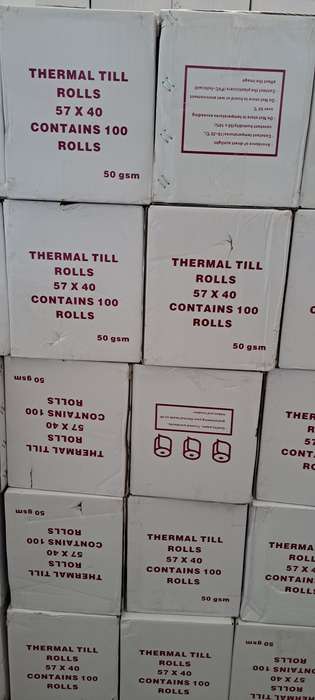57X40 Thermal paper Roll 50gsm (100 per box)