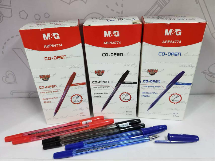 M&G Stick Ball Pen 0.7mm Black/Blue/Red