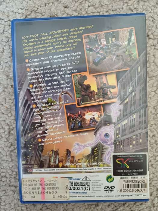 war of the monsters ps2 CIB