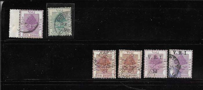 ORANGE FREE STATE  MEGA LOT 1/2d INVERTED WM included  SEE MULTIPLE SCANS BELOW