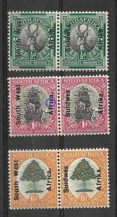 SOUTH WEST AFRICA  SACC 82c OVERPRINT IN BOTTOM MARGIN