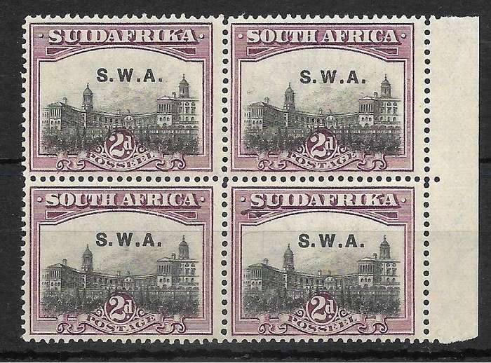 SOUTH WEST AFRICA SACC 83a Perf Up Block of FOUR  (C/V R2800-00)