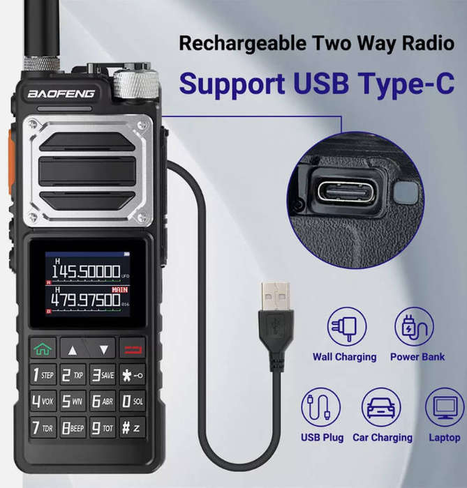 Baofeng UV25 10WATT Long range radio-Black Colour