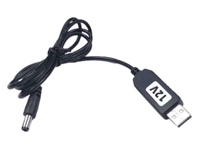 USB 5Volt to 12Volt Dc-connector(2.1mm) for KIRISUN PT446 radio charging.