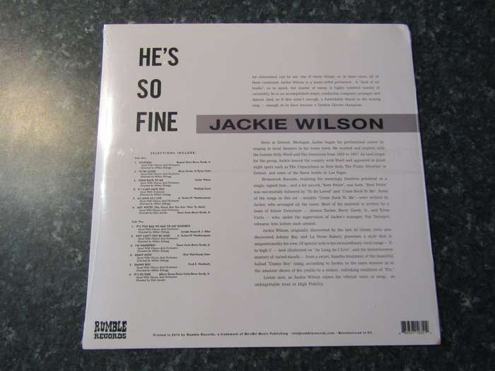 Jackie Wilson - He's So Fine (Vinyl LP)
