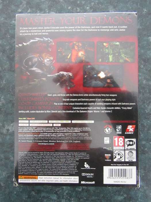 The Darkness II : Limited Edition (Xbox 360) {Free Steelbook Case Included}