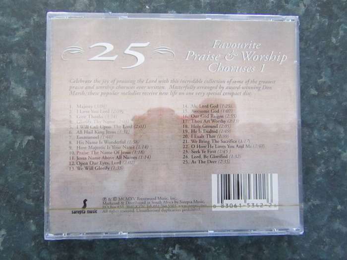 Don Marsh - America's 25 Favorite Praise & Worship Choruses  Volume 1 (CD)