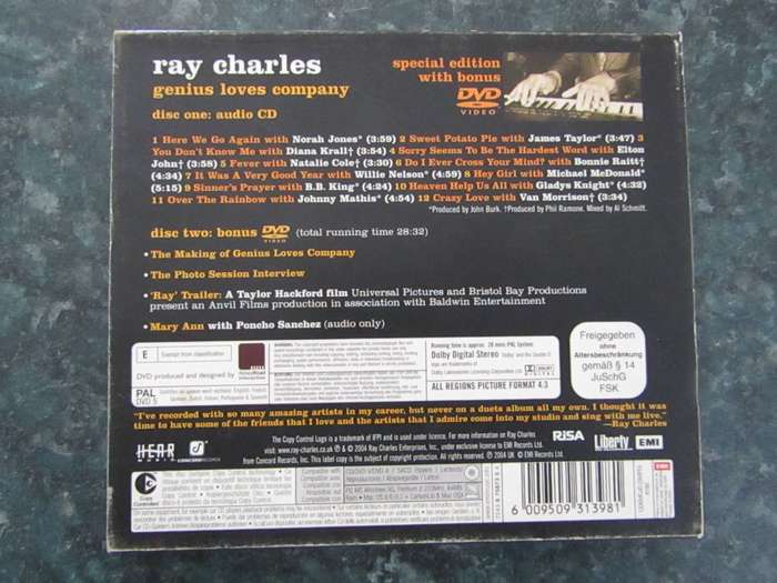 Ray Charles  Genius Loves Company (CD + DVD)