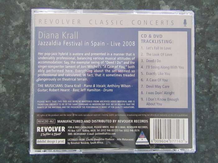 Diana Krall - Jazzaldia Festival in Spain : Live 2008 (CD + DVD)