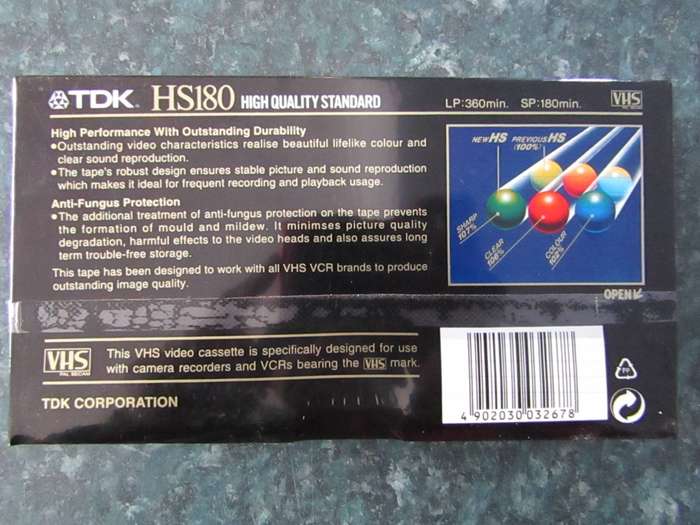 TDK  E-180 HSAAF (VHS Video Cassette)