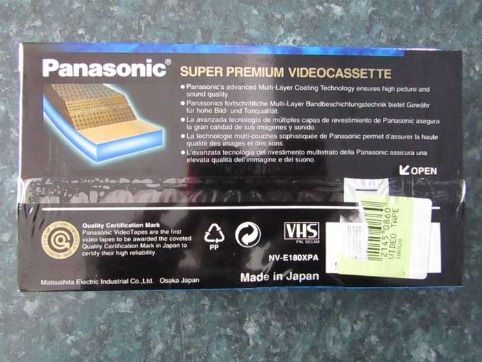 Panasonic  E-180 SP NV-E180XPA (VHS Video Cassette)