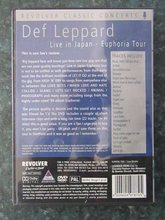 Def Leppard - Live In Japan : Euphoria Tour (DVD)