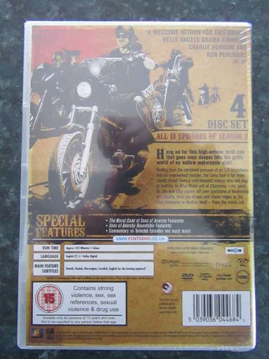 Sons of Anarchy - Complete Season 2 ( 4 DVD Boxset)
