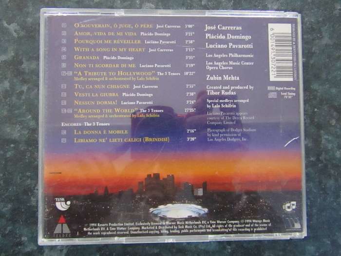 Carreras, Domingo, Pavarotti With Mehta - The 3 Tenors In Concert 1994 (CD)