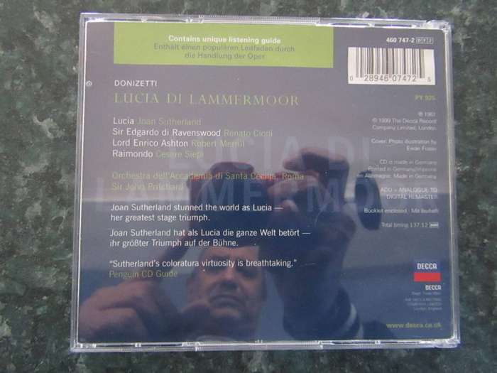 Donizetti, Sutherland, Cioni, Merrill, Siepi - Lucia Di Lammermoor (2 CD)
